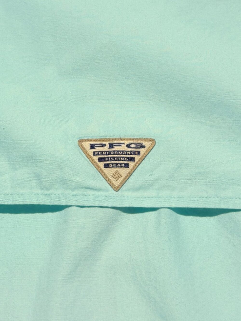 Columbia PFG Mens Shirt Large Aqua Vented Fishing Pockets Outdoors - Picture 4 of 7